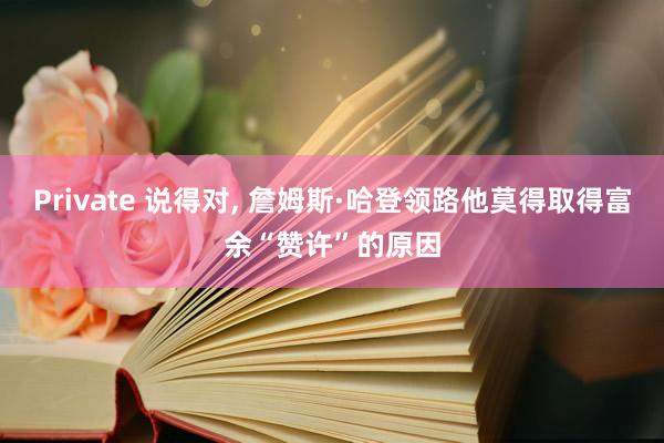 Private 说得对, 詹姆斯·哈登领路他莫得取得富余“赞许”的原因