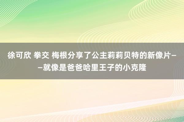 徐可欣 拳交 梅根分享了公主莉莉贝特的新像片——就像是爸爸哈里王子的小克隆